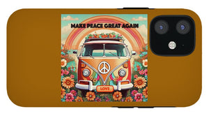 MAKE PEACE GREAT AGAIN - Vintage Love Van - Phone Case