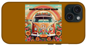 MAKE PEACE GREAT AGAIN - Vintage Love Van - Phone Case