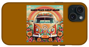 MAKE PEACE GREAT AGAIN - Vintage Love Van - Phone Case