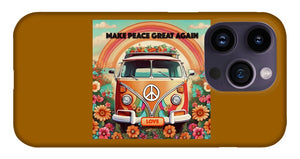 MAKE PEACE GREAT AGAIN - Vintage Love Van - Phone Case