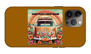 MAKE PEACE GREAT AGAIN - Vintage Love Van - Phone Case