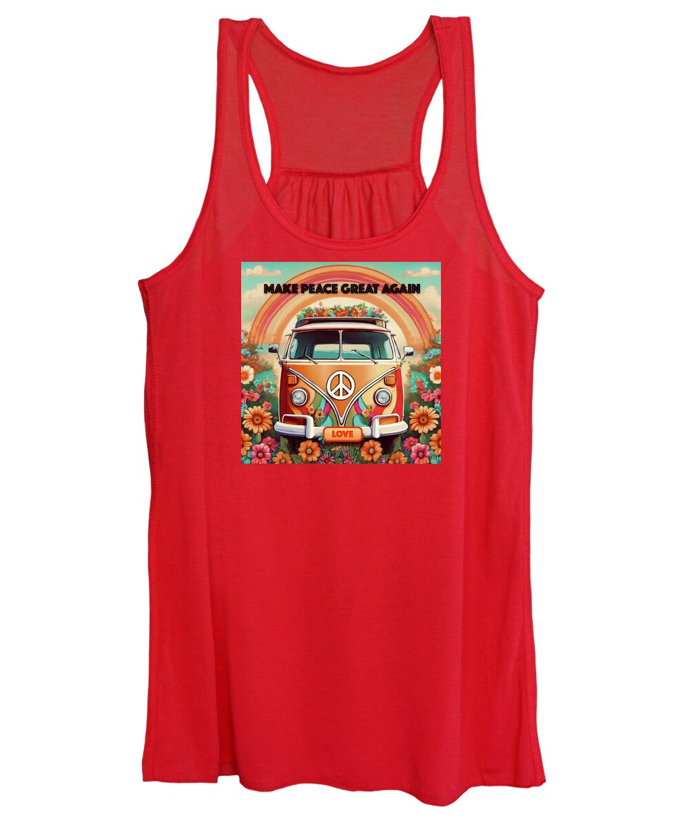 MAKE PEACE GREAT AGAIN - Vintage Love Van - Women's Tank Top