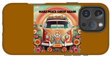 MAKE PEACE GREAT AGAIN - Vintage Love Van - Phone Case