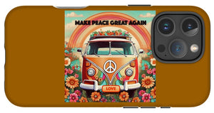 MAKE PEACE GREAT AGAIN - Vintage Love Van - Phone Case