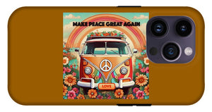 MAKE PEACE GREAT AGAIN - Vintage Love Van - Phone Case