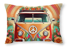 MAKE PEACE GREAT AGAIN - Vintage Love Van - Throw Pillow