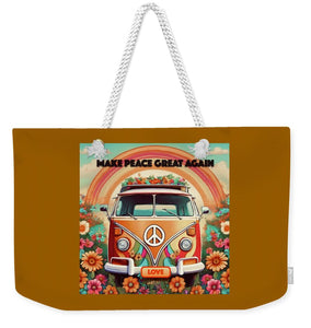 MAKE PEACE GREAT AGAIN - Vintage Love Van - Weekender Tote Bag