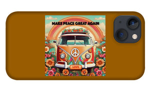 MAKE PEACE GREAT AGAIN - Vintage Love Van - Phone Case