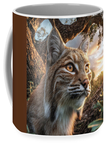 Watchful Lynx at Sunset - Mug