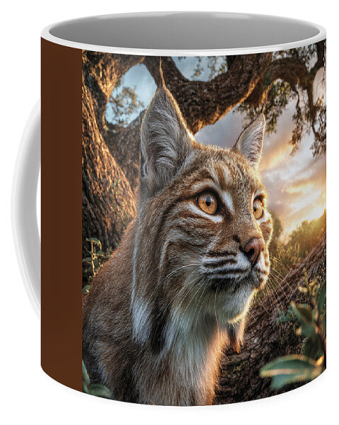 Watchful Lynx at Sunset - Mug